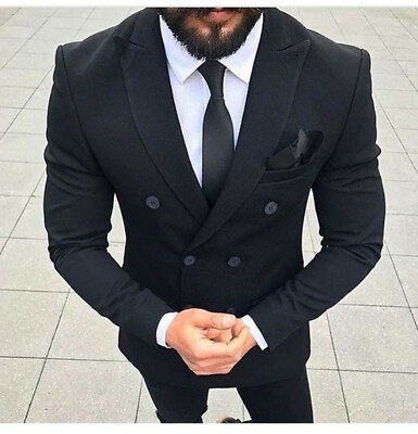 Special Gift For Him Black Suit Designer Wedding Casual Dinner Suit (Coat+Pants)