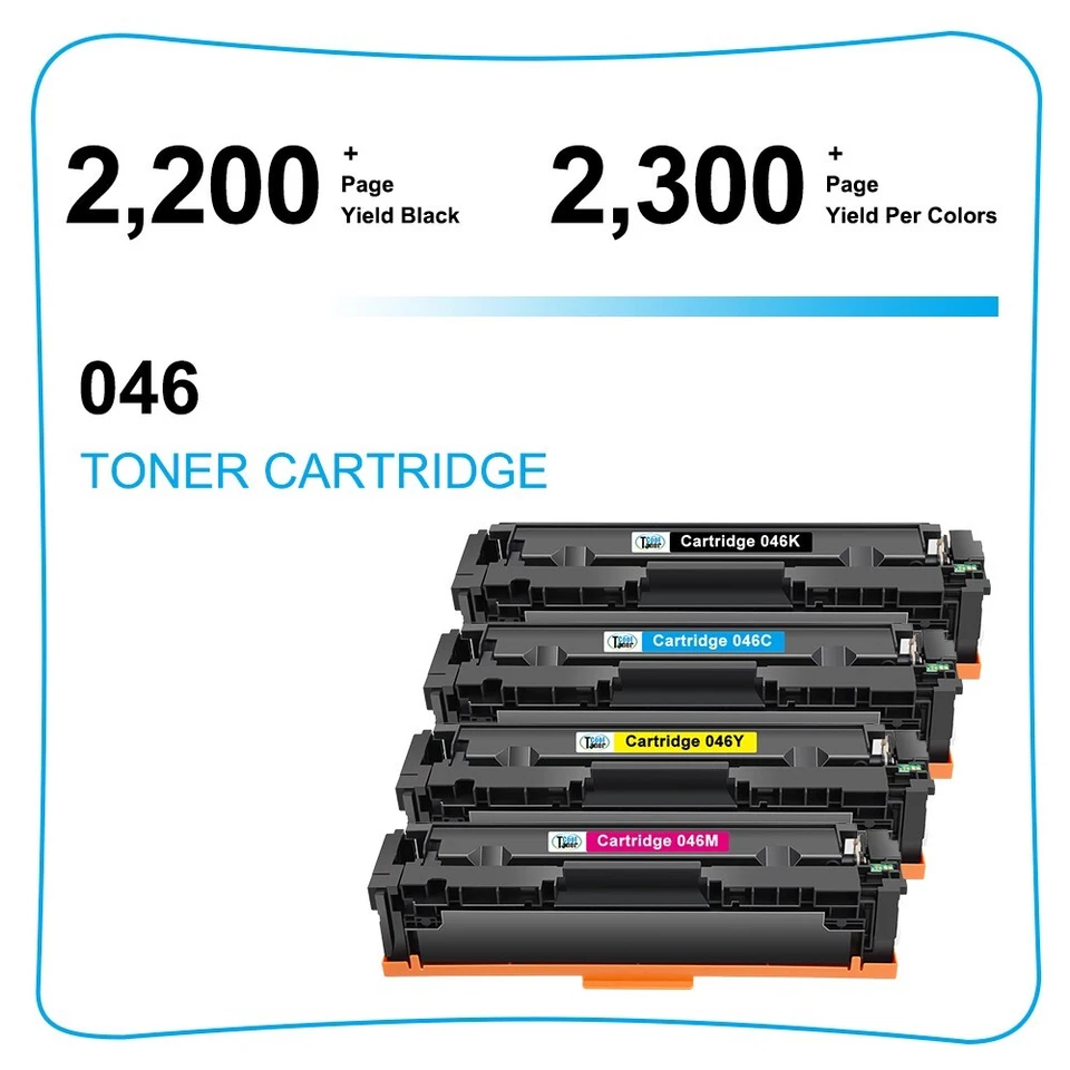 4x 046 Toner Cartridge for Canon imageCLASS MF731cdw MF733cdw MF735cdw LBP654Cdw - Image 3 of 4