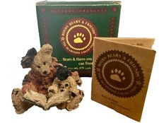 1993 BOYDS BEARS  HARES BEARSTONE AGATHA  SHELLY SCARDY CAT FIGURINE NEW NIB