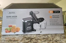 Aeitto Slow Juicer Cold Press Juicing 85 RPM, 3” Wide Chute HSJ-1521