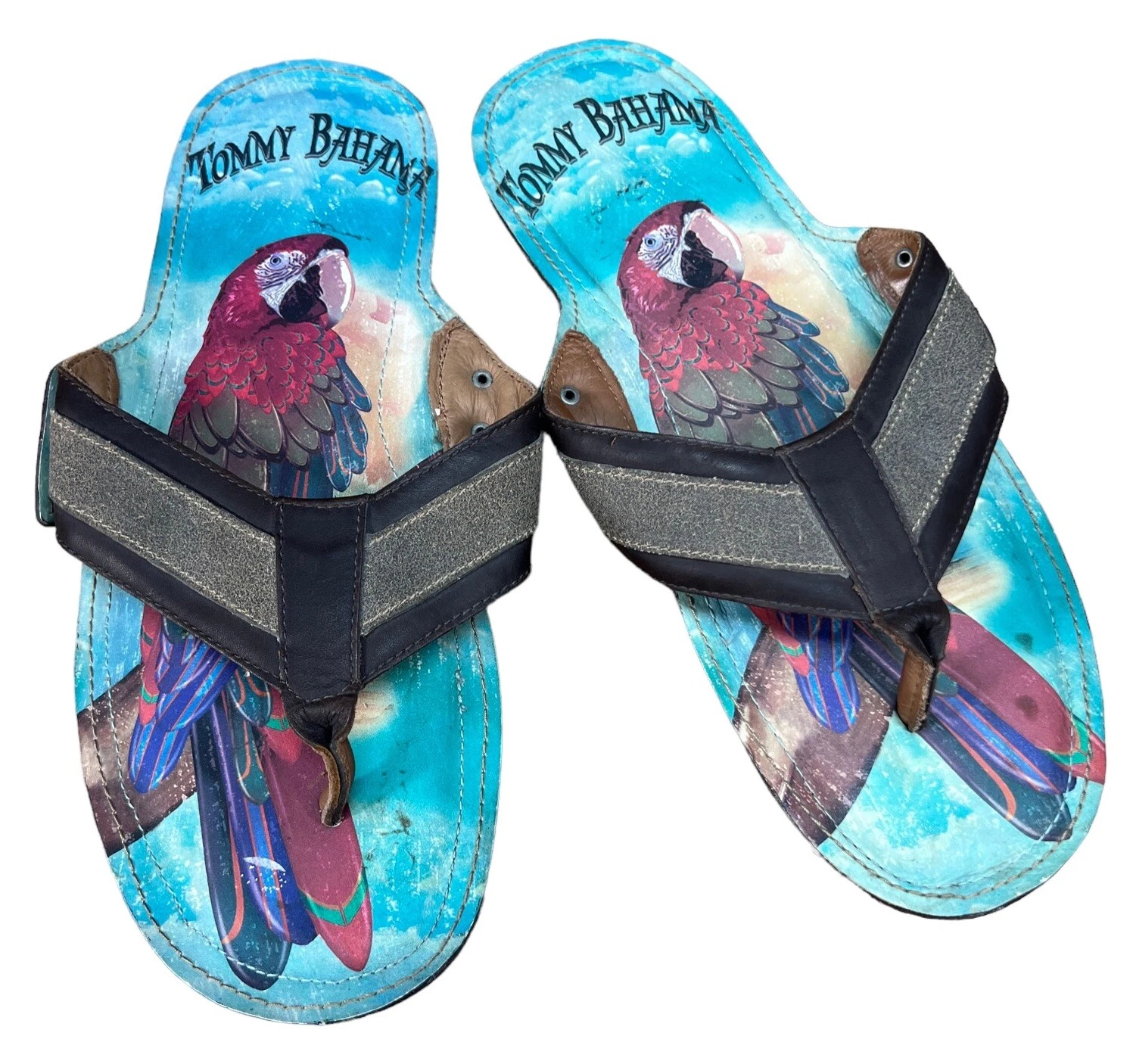 Tommy Bahama Samoa M8018 200-Parrot Beach Vibes Sandals 12 M