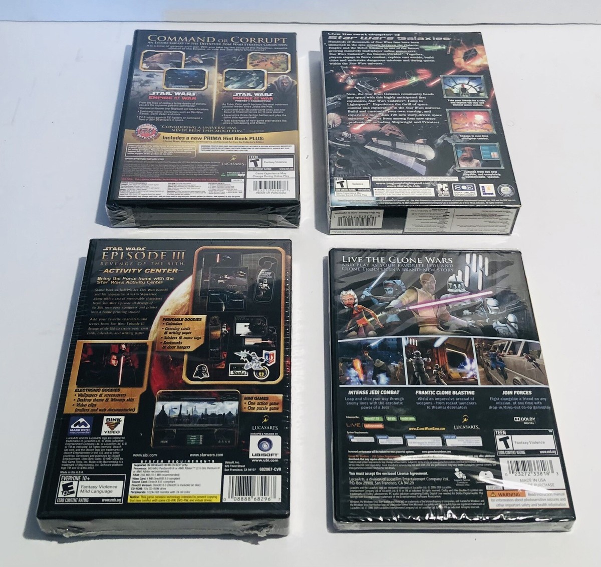 Lot De 4 Jeux PC En Boîte - Star Wars, Settlers, Rayman, Etc. - Occasion En état Correct