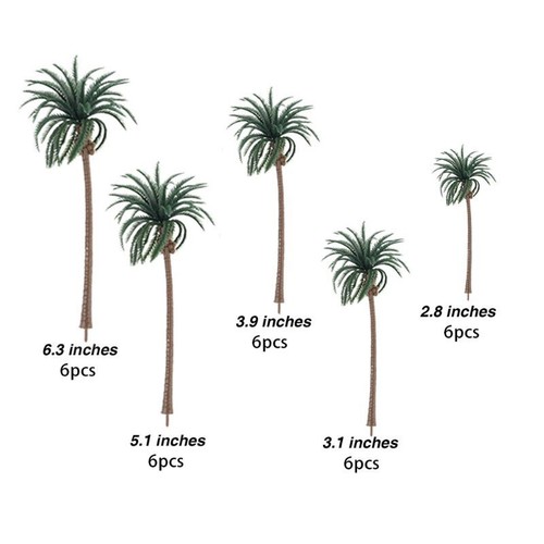 30 Pieces Miniature for Palm Trees Plastic Scale Model Tree Comfortable for Touc - Picture 7 of 9