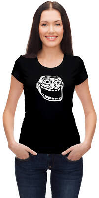 BSW Women's Troll Face Excited Internet Meme Funny Shirt