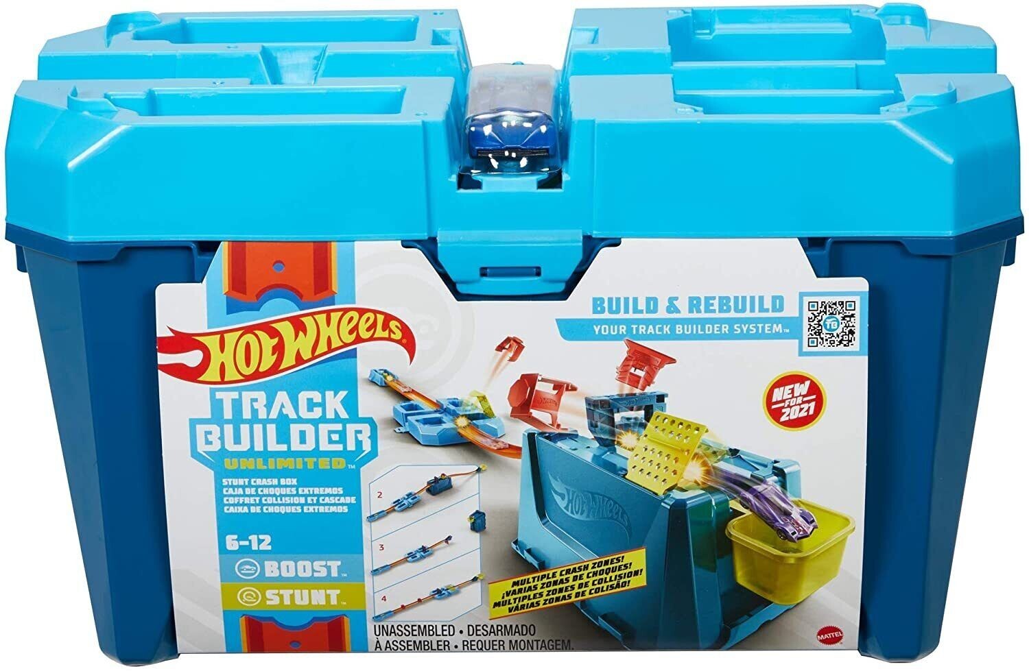 Hot Wheels Track Builder Unlimited Stunt Crash Box Play Set