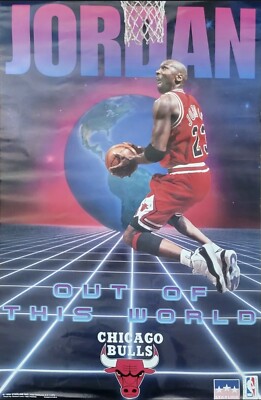 スペシャル ヴィンテージ！1996年★正規品 ジョーダン JORDAN ポスター Vintage SEALED Michael Jordan Starline Poster 1996 Out of this
