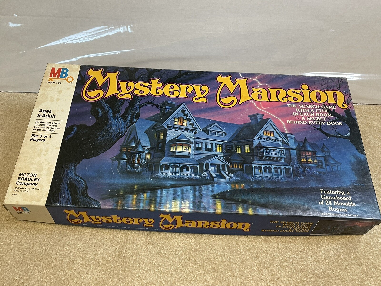 Mystery Mansion 1984 Board Game Milton Bradley 100% Complete Vintage