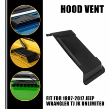 Cowl Hood Vent Scoop Air Flow Intake Vent Cover For Jeep Wrangler JK TJ 1997-17