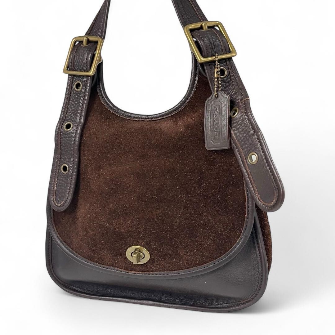 Extremely Rare Made In USA Old Coach 9014 Shoulder Bag Brown Extremely Rare Made In USA Old Coach 9014 Shoulder Bag Brown