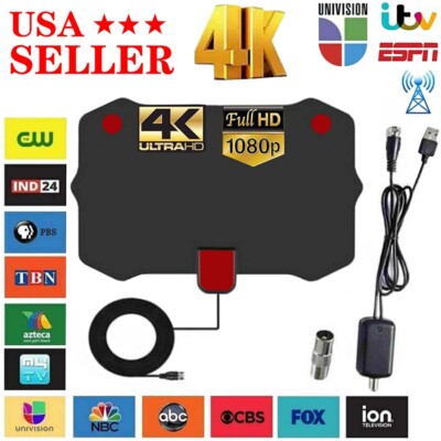 2021 Newest TV Antenna Indoor HD Amplified Digital TV Antenna 4K 1080P 3600Mile