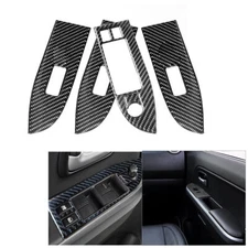 For Suzuki Grand Vitara 2006-13 Carbon Fiber Window Lift Switch Panel Cover Trim
