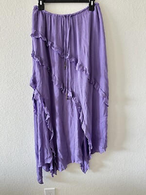 Free People Ambie Lavender Maxi Skirt Festival Fairy Boho Size M