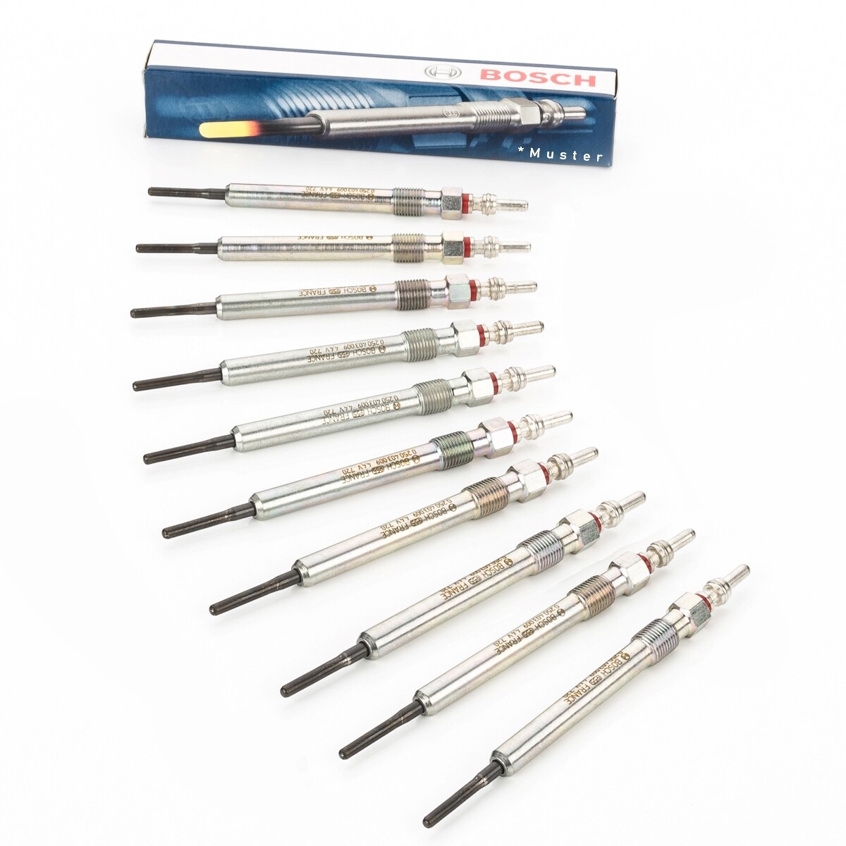 10X Glow Plugs Original Bosch Duraterm 0250202023 For VW Phaeton Touareg 5.0TDI