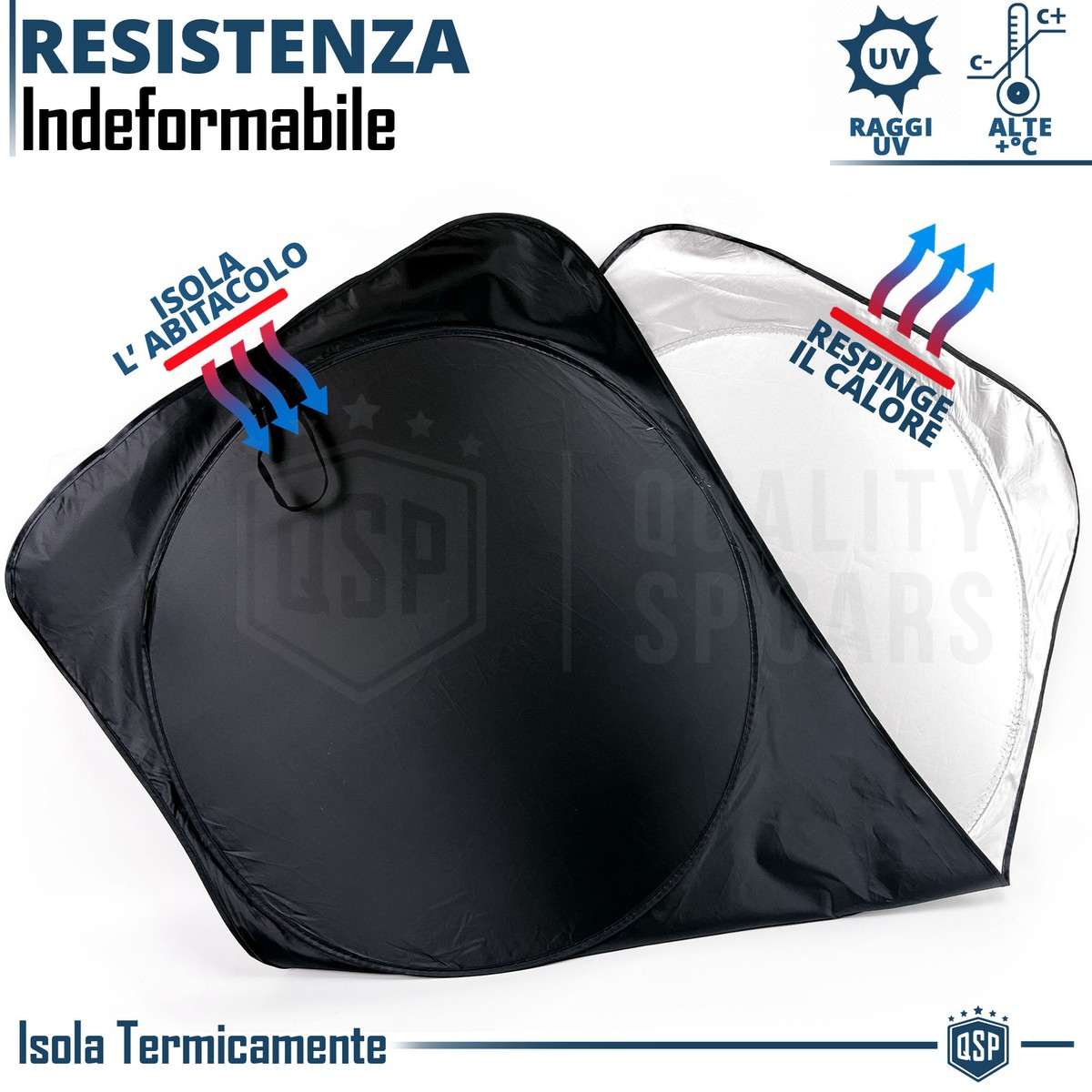 Parasole Per Parabrezza Auto Alfa Romeo Stelvio Quadrifoglio - Pieghevole, Termoisolante, 140x80cm - Foto 6