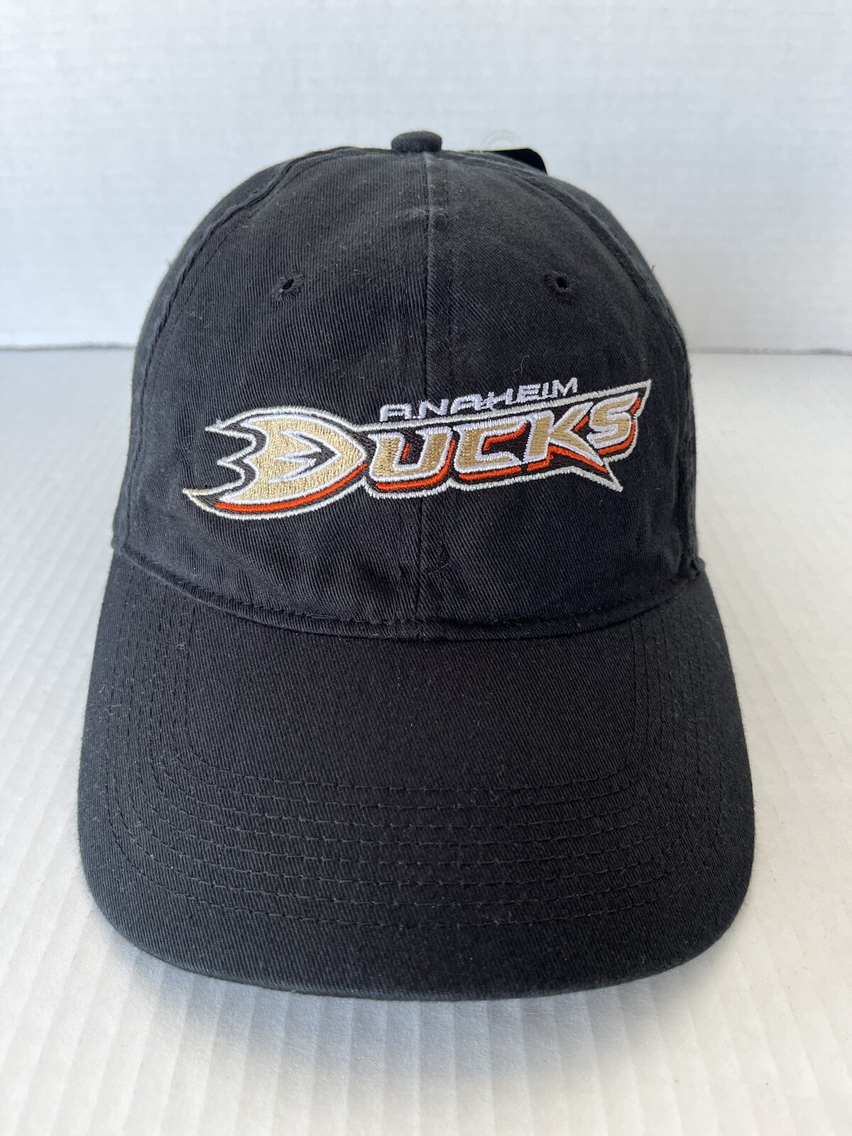 Anaheim Ducks Black Cap Hat Drew Pearson Marketing Adjustable NHL Hockey Workout