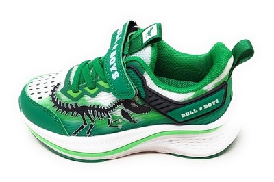 Bull Boys Kinderschuh mit Audio ROAR Dinosaurier DNAR5274 Hurricane Rex grün