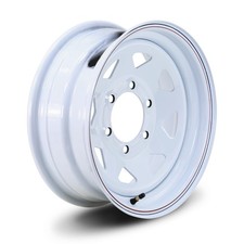 Libra 15 X 6 Trailer Wheel 6 Lug On 5.5 Bolt Pattern White Spoke -17012