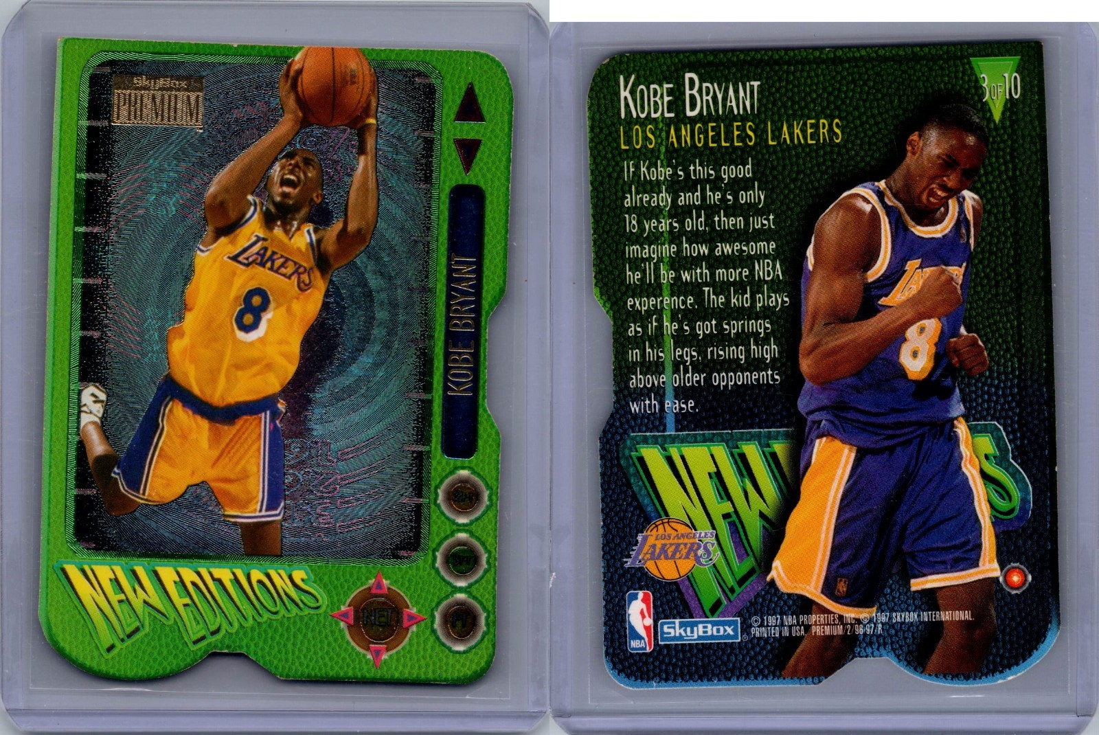 Kobe Bryant 1996 Skybox Premium #3 New Editions Price Guide