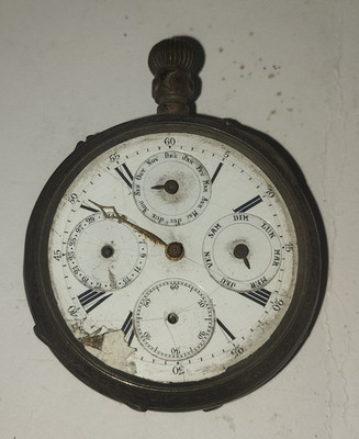 SELTENE TASCHENUHR 19. JAHRHUNDERT - KALENDER KALENDER - BREGUET SPIRALE