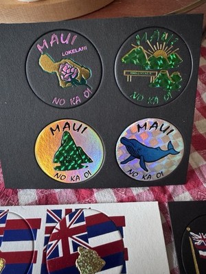 Lot Of 3 Unpunched Pog Sheets Complete Sets Hawaiian Islands RARE Milk Caps!