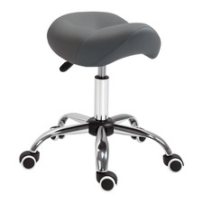 Hydraulic Adjustable Rolling Massage Salon Stool Spa Saddle Chair, Refurbished