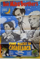 Filmplakat EINE NACHT IN CASABLANCA A1 Kinoposter EA 1977 Marx Brothers Anarcho