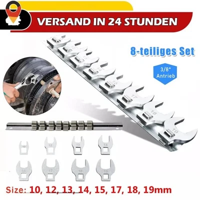 8-tlg Steckschlüssel Satz 10-19mm für 3/8-Zoll-Ratschen und Drehmomentschlüssel - Bild 1 von 4