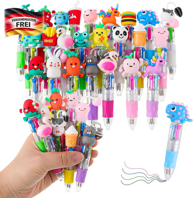 Mehrfarbiger 4-in-1 Kugelschreiber Set für Schule Beruf Abschluss Geschenk