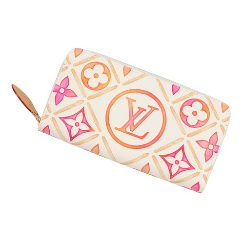 LOUIS VUITTON Zippy Wallet LV by the Pool Collection Monogram・Tiles Coral ...
