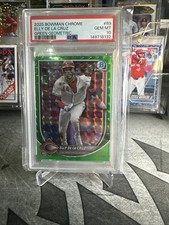 2025 Bowman Chrome Elly De La Cruz Green Refractor SP /99 #89 PSA 10