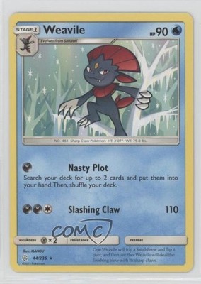Weavile Pokémon Sun & Moon Cosmic Eclipse #44