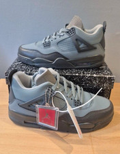 Authentic Jordan Air Jordan 4 Men's Grey/Black Low Top Lace Up Trainers UK 10