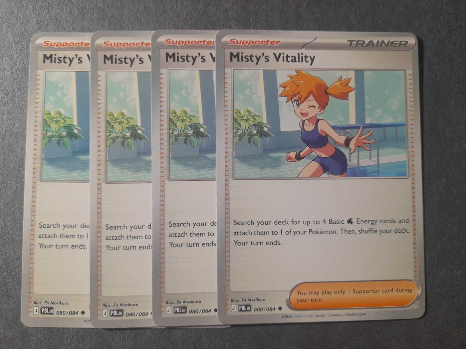 4x Misty's Vitality 080/084 Uncommon ME: Pitch Black Playset X4 NM