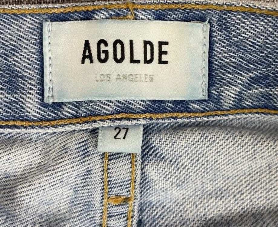 Agolde 90’s High Waist Baggy Destroyed Distressed Thrashed Grunge Preppy Jeans  - Image 3 of 4