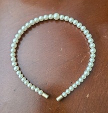 Vintage Graduated Faux Pearl Flexible Headband Bridal Formal Prom