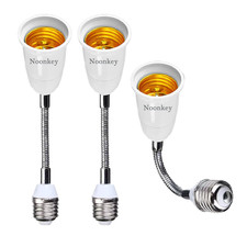 Light Socket Extender 2-Pack , 360 Degree Adjustable Flexing Neck, 19 CM/7.5 In