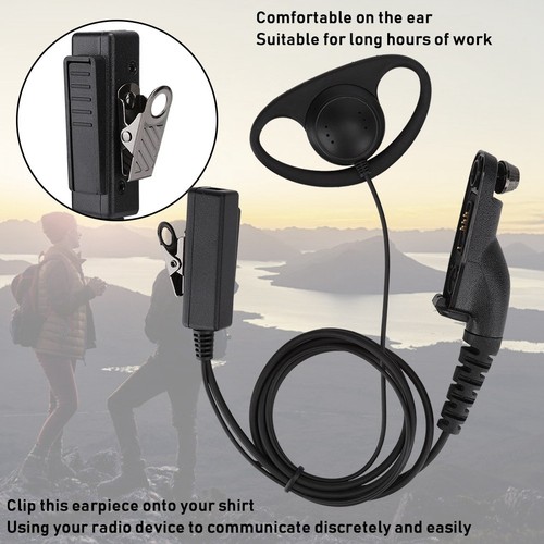 ABS Typ D Walkie Talkie Uchwyt na ucho Zestaw słuchawkowy PTT Mikrofon Słuchawki douszne do ETUI - Zdjęcie 6 z 9