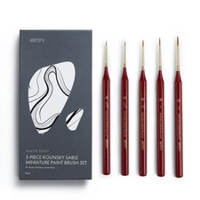 Artify Detail Paint Brushes, 100 Kolinsky Sable Micro Paint Brushes - Master...