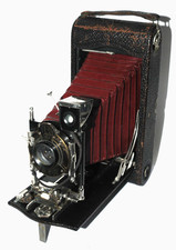 KODAK AUTOGRAPH. NO.3A FOLDING POCKET MODEL C RED BELLOWS Light Tight -TESTED-