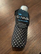 Cirra Mini-Manual Black  White Polka Dot Umbrella