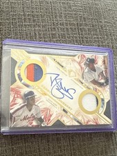 2025 Topps Diamond Icons Darryl Strawberry Dual Team Relic Auto Patch Red #4/5