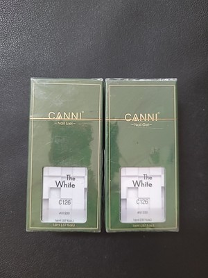 2 NEW Canni Nail Gel The White  SERIES C126 #51220 .57 Oz Each 
