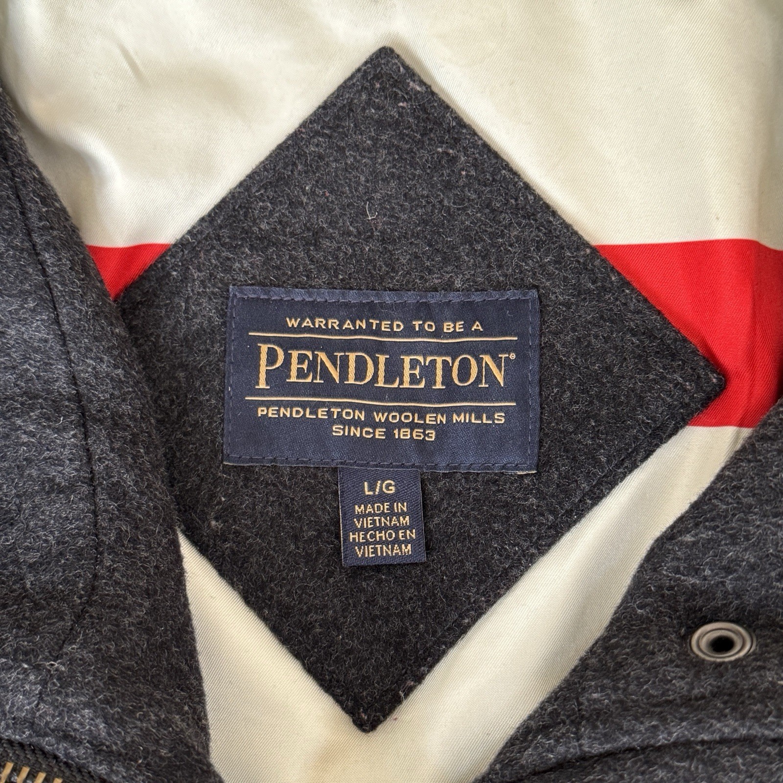 Pendleton Jacket Women's Cascade Charcoal Wool Ca… - image 2