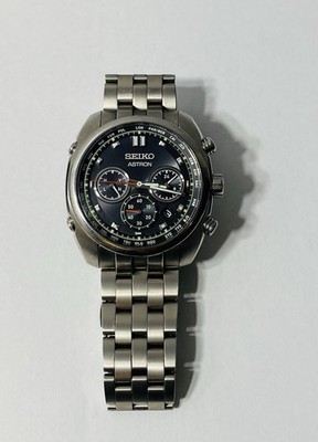 Seiko Astron SBXY027 Origin Solar Radio Wave Titanium Chronograph Black Dial