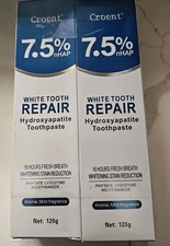 Croent 7.5 nHAP White Tooth Repair Hydroxyapatite Toothpaste x 2 Exp 1/28 mint