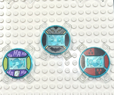 LEGO Dimensions Toy (3) pc Base Disc Tag Only Lot - DC Hero & Villan Themes
