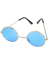 New Blue John Lennon Funky Retro 70s Costume Glasses