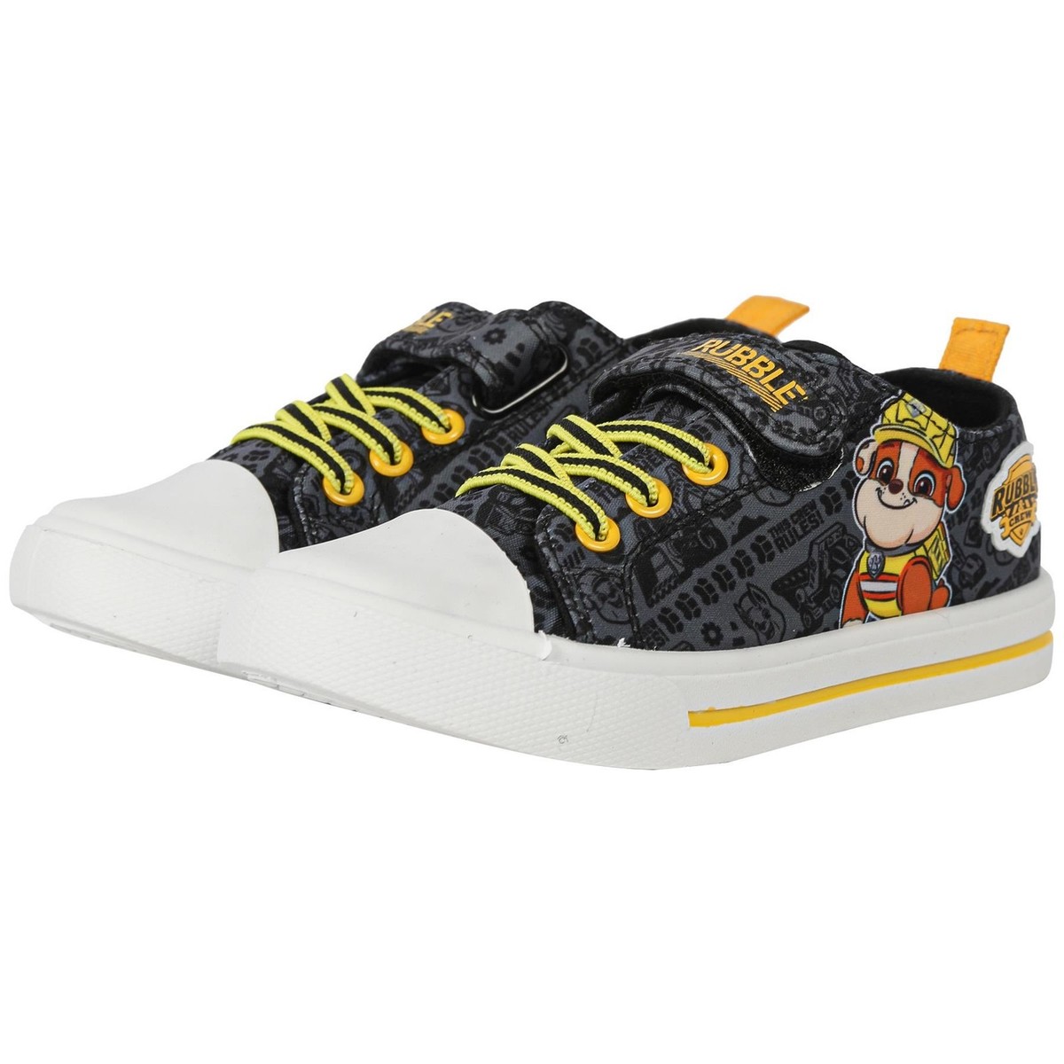 Kids Paw Patrol Rubble Crew Low Top Canvas Trainers Official - Main Image