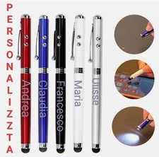 PUNTATORE LASER 4in1  TORCIA LED TOUCH SCREEN STUDIO MEDICO PENNA PERSONALIZZATA