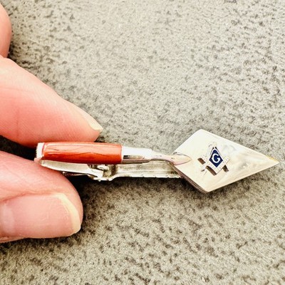 Masonic Trowel Vintage ANSON Tie Bar Clip mason tools shriners scottish rite